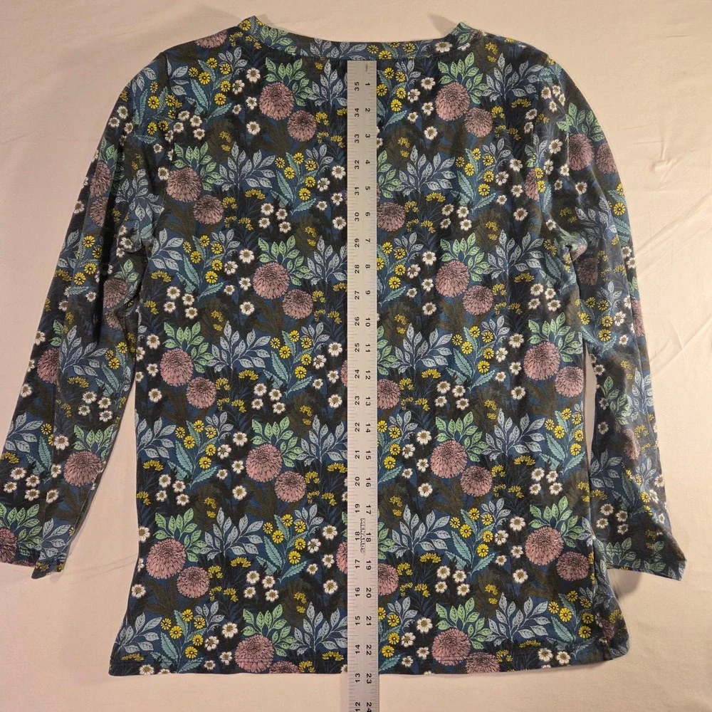 J.Crew‎ x Abigail Borg Prairie Moonlight 3/4 Sleeve Shirt Floral Print Women's S